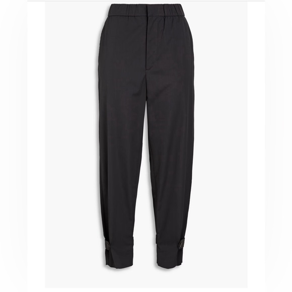 BA&SH Valmy cropped cotton tapered pants black charcoal medium US6 - Picture 3 of 10